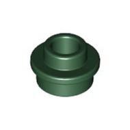 Plate Round 1x1 with Through Hole Earth Green