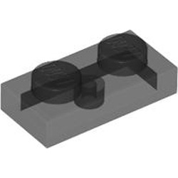 Plate 1x2 Transparent Black