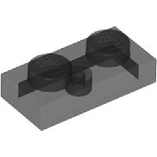 Plate 1x2 Transparent Black