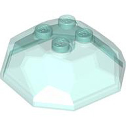 Rock 4x4x1 1/3 Upper Part Transparent Light Blue