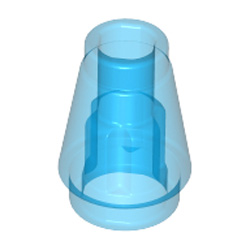 Nose Cone Small 1x1 Transparent Blue Nose Cone Small 1x1 Transparent Blue