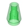 Nose Cone Small 1x1 Transparent Green