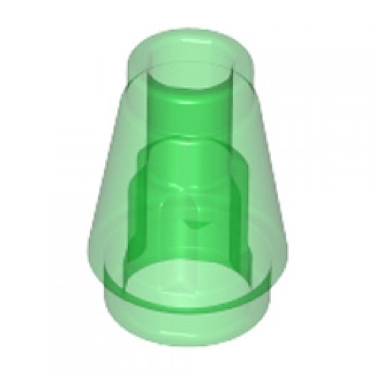 Nose Cone Small 1x1 Transparent Green