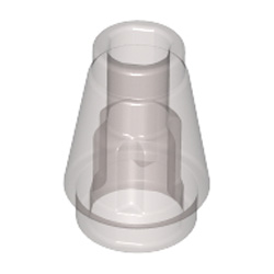 Nose Cone Small 1x1 Transparent Brown