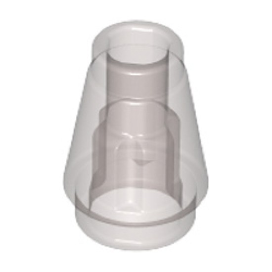 Nose Cone Small 1x1 Transparent Brown