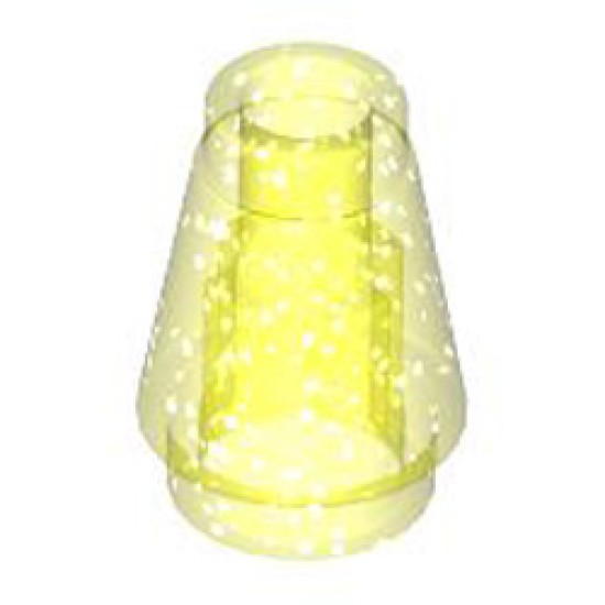 Nose Cone Small 1x1 Transparent Fluorescent Green with Glitter Nose Cone Small 1x1 Transparent Fluorescent Green with Glitter