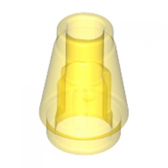 Nose Cone Small 1x1 Transparent Yellow