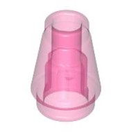Nose Cone Small 1x1 Transparent Medium Reddish Violet