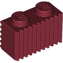 Profile Brick 1x2 Dark Red