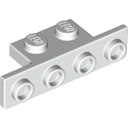 Angle Plate 1x2/1x4 2 Bottom Round Corners White