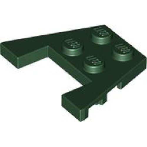Plate 3x4 with Angle Earth Green