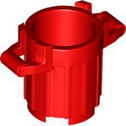 Dustbin 2x2x2 Bright Red