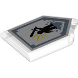 Flat Tile 2x3 with Angle Number 60 Transparent