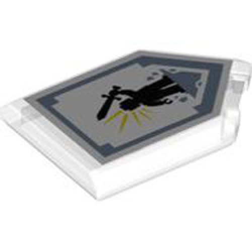 Flat Tile 2x3 with Angle Number 60 Transparent