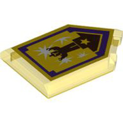 Flat Tile 2x3 with Angle Number 69 Transparent Yellow