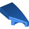 Right Plate 1x2 with Bow 45 Degree Cut Bright Blue
