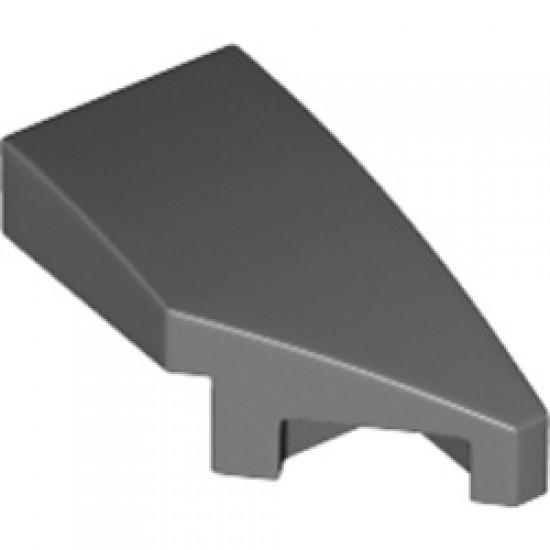 Right Plate 1x2 with Bow 45 Degree Cut Dark Stone Grey