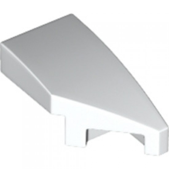 Right Plate 1x2 with Bow 45 Degree Cut White