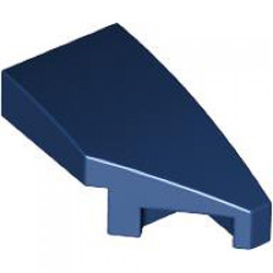 Right Plate 1x2 with Bow 45 Degree Cut Earth Blue