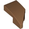Left Plate 1x2 with Bow 45 Degree Cut Medium Nougat