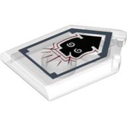 Flat Tile 2x3 with Angle Number 75 Transparent