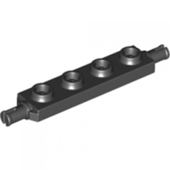 Bearing Plate 1x4 Double Black