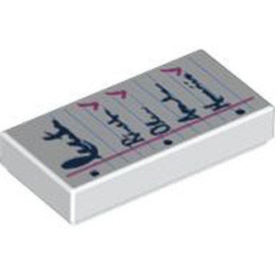 Flat Tile 1x2 Number 176 White