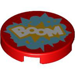 Flat Tile 2x2 Round Number 1059 Bright Red