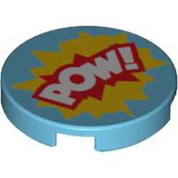 Flat Tile 2x2 Round Number 1060 Medium Azur