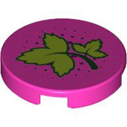 Flat Tile 2x2 Round Number 1069 Bright Purple