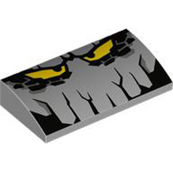 Plate with Bow 2x4x2/3 Number 8 Medium Stone Grey