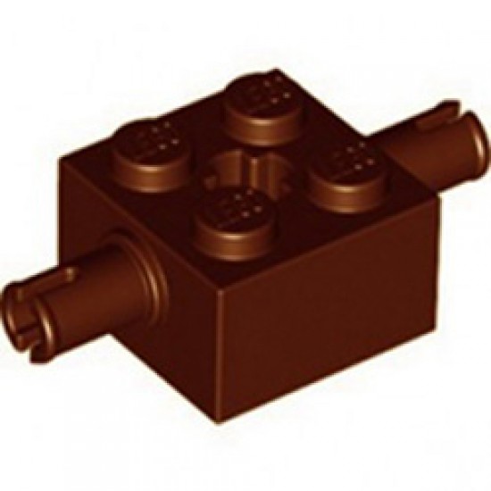 Bearing Element 2x2 with Double Snap Reddish Brown