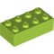Brick 2x4 Bright Yellowish Green