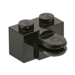 Brick 1x2 with Link Black