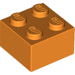 Brick 2x2 Bright Orange