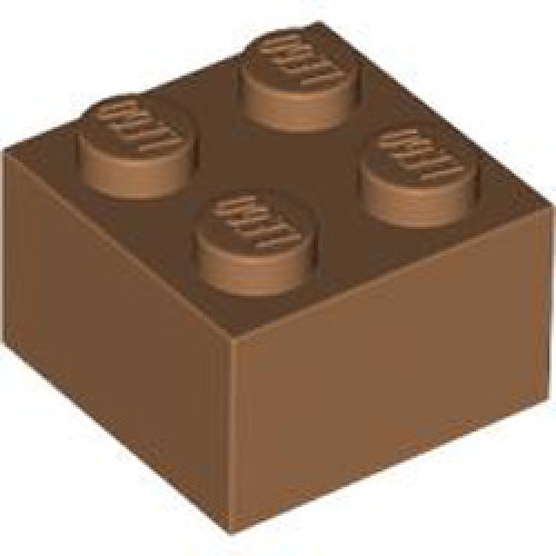 Brick 2x2 Medium Nougat
