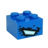 Brick 2x2 with Dragon Eye Bright Blue