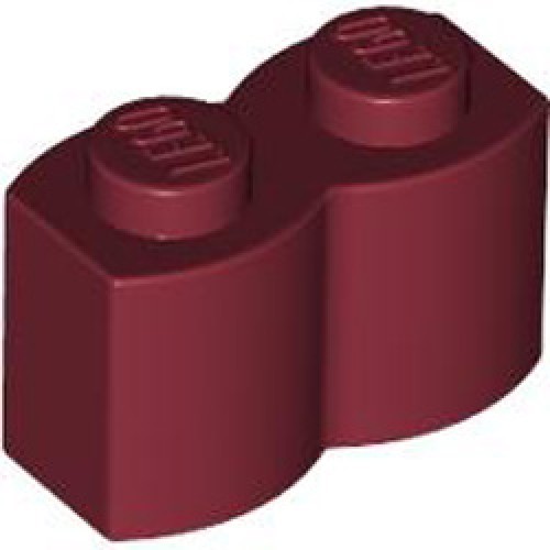 Palisade Brick 1x2 Dark Red