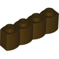 Palisade Brick 1x4 Dark Brown