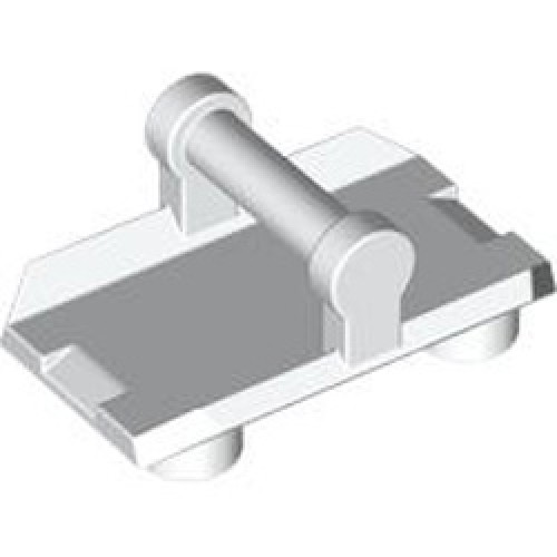 Plate 2x3 with Horizontal 3.2 Shaft White