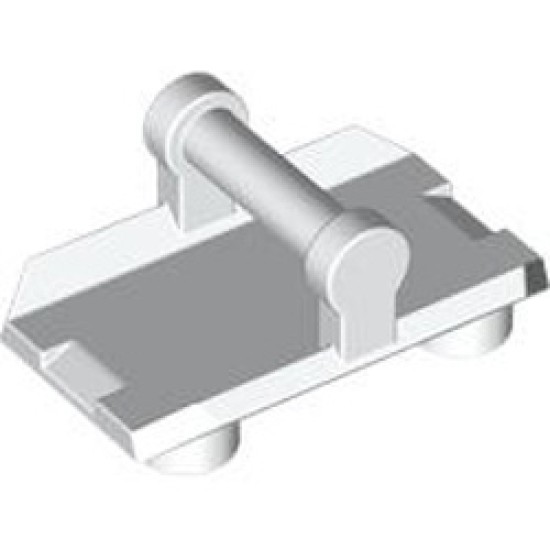 Plate 2x3 with Horizontal 3.2 Shaft White