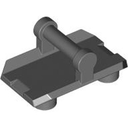 Plate 2x3 with Horizontal 3.2 Shaft Dark Stone Grey