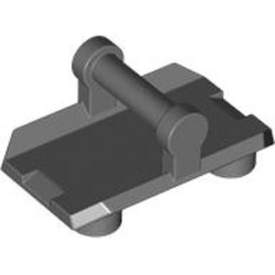 Plate 2x3 with Horizontal 3.2 Shaft Dark Stone Grey