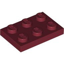 Plate 2x3 Dark Red