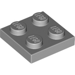 Plate 2x2 Medium Stone Grey Plate 2x2 Medium Stone Grey