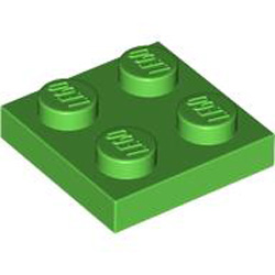 Plate 2x2 Bright Green