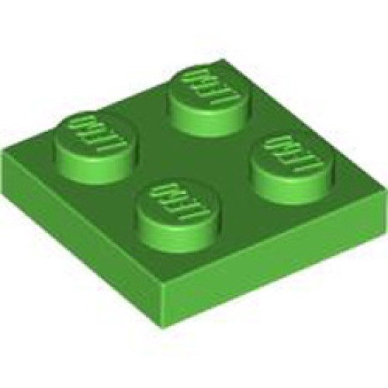 Plate 2x2 Bright Green