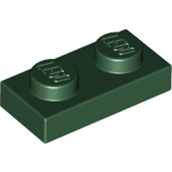 Plate 1x2 Earth Green