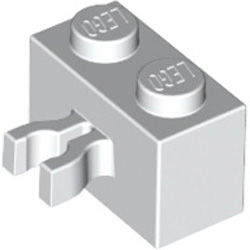 Brick 1x2 with Open Horizontal Holder White