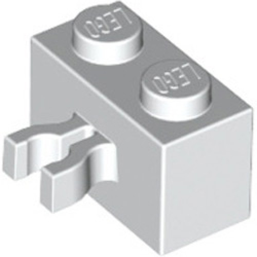 Brick 1x2 with Open Horizontal Holder White